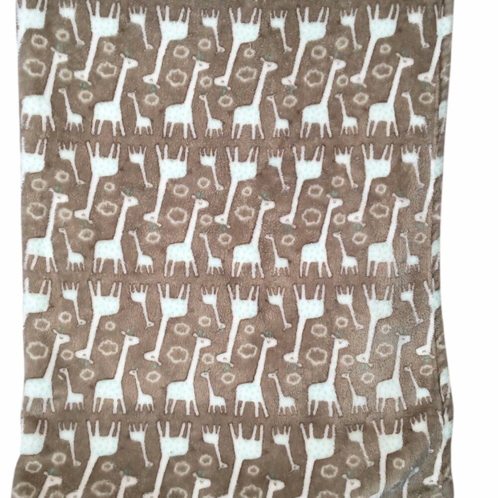 2022 Baby Starters Giraffe Clouds Gray Security Lovey Blanket 40" X 29"